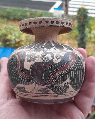 krevet za pecanje: Original Antički – keramička aryballos posuda sa figuralnom — 3