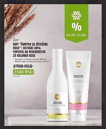 stajleri za kosu: Set za negu kose: Šampon za oštećenu kosu + Regenerator za volumen - — 1