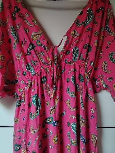 pull: Dugačka letnja haljina sa paisley printom - Boja: intenzivno roze sa — 2