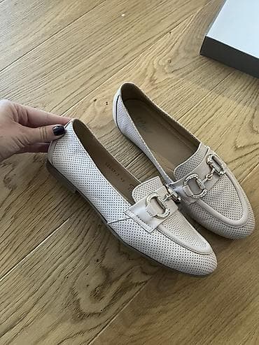 cizme broj 42: Ženske mokasine – bež/ puder nijansa, broj 40 - Elegantne mokasine sa — 2