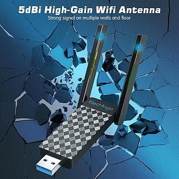 USB Wi‑Fi adapter ElecMoga sa dvostrukom antenom i pojačanjem 5 dBi -