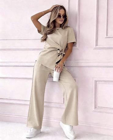 matteo moretti majice: ✨Prelep komplet – majica i pantalone sa širokom nogavicom ✅3000 Din S — 4