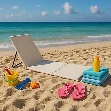 ljuljaska sa postoljem: Ležaljka sklopiva za plažu 150x52 cm – bež (LP-720000B-310) Sklopiva — 1