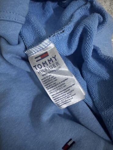 3 decembar duks: Sweatshirt, XL (EU 54), Tommy Hilfiger, color - Light blue, With a hood — 6