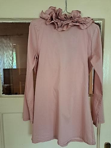 Tunike: Ružičasta tunika/bluza sa volanima - Model: duža tunika/bluza sa — 2