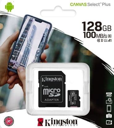 Memorijske kartice za kamere: Memorijska kartica 128 GB,nova,garancija 60 meseci,saljemo postom — 1