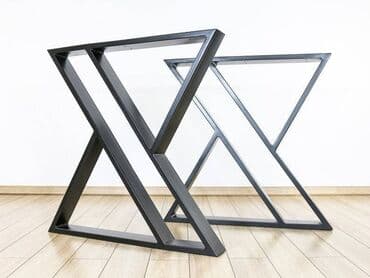 tabure sa prostorom za odlaganje: Noge za sto 034 Dimenzija 70x72cm Materijal : Metalna cev 60x20 — 3