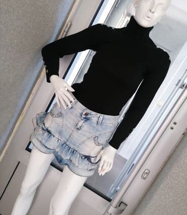 pončo za zimu: S (EU 36), Cotton, color - Black — 8