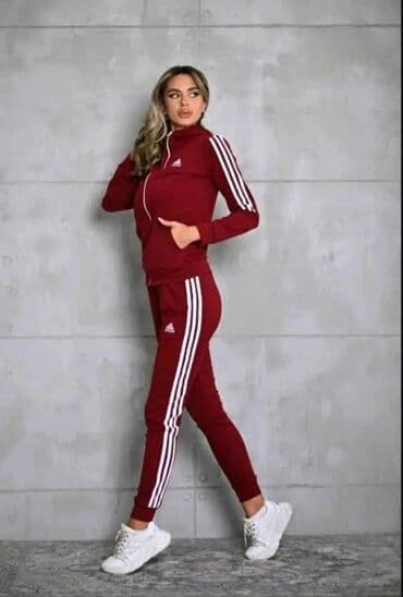 cipele za maturu zenske: Adidas, Prugasti, bоја - Bordo — 2