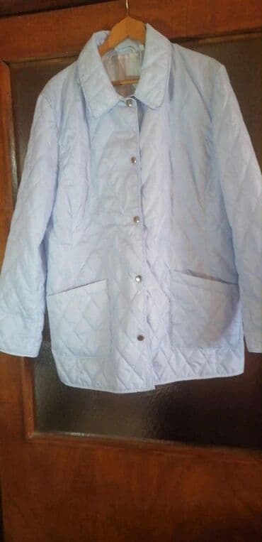 Haljine: Pikovana ženska jakna u svetloplavoj boji - Tkanina sa dijamantskim — 1