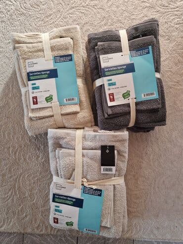 bastenski set maxi: Set od 6 peskira. 2 za lice, 2 za ruke i 2 za telo. Dostupni u tamno — 2