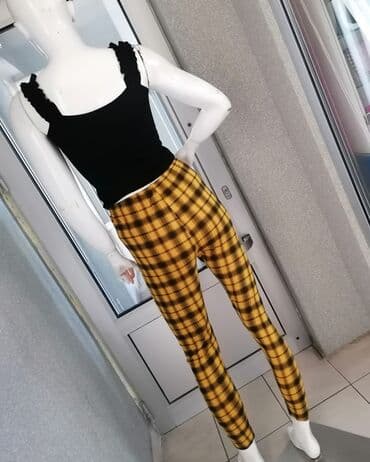 lanene pantalone stradivarius: M (EU 38), Visok struk, Drugi kroj pantalona — 2