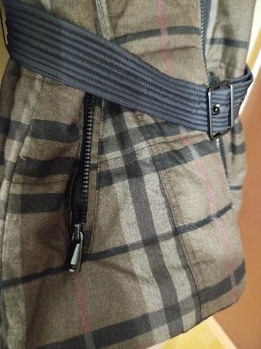 teranova jakne: Ženska zimska jakna sa kaišem - Klasičan karo dezen u nijansama — 3