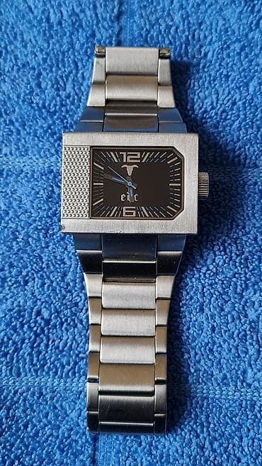 pilotski sat: EDC by Esprit muški ručni sat – pravougaono kućište i čelična — 1