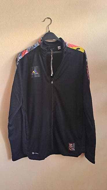 Adidas sportska jakna/duks sa rajsferšlusom do grudi (half-zip), crna
