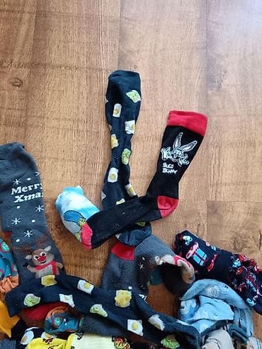 paket 110: Veliki miks dečjih čarapa – raznobojne, sa šarama i likovima iz — 2