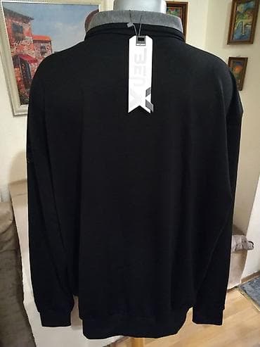 tri hil: Novi muski duks sa kragnom u velikom broju Benx 5XL Crni — 4