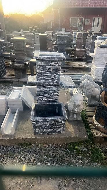 figure od stiropora: Dekorativna baštenska česma od veštačkog kamena sa integrisanim — 1