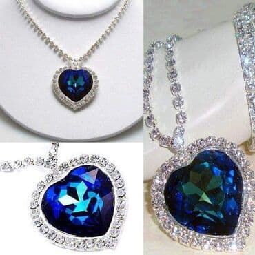 ogrlica sa detelinom: Prelepa ogrlica HEART OF THE OCEAN poznata iz filma Titanik Dimenzije — 1