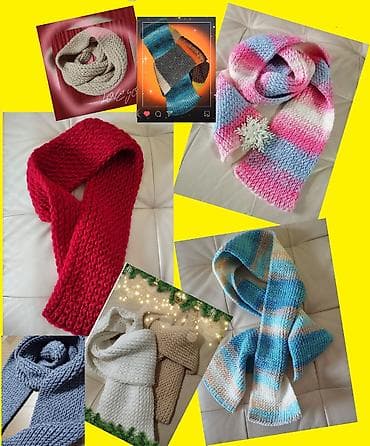 kosulja i duks: Šalovi novi 7 kom sve za 2000 din, ručno pleteni. Raznih veličina — 9