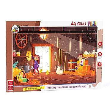 Vrabac slagalica „Na selu” – dečije puzzle sa 30 delova - Šifra