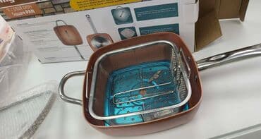 duboki tanjiri metalac: Višenamenska kvadratna šerpa / duboki tiganj modernog dizajna, idealna — 4