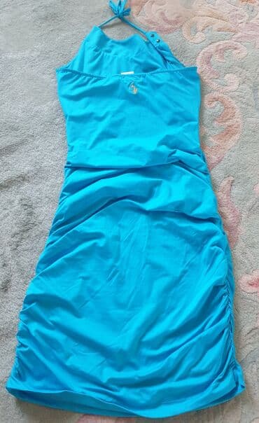 h: M (EU 38), color - Blue, Cocktail, With the straps — 4