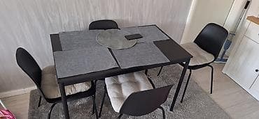 forma ideale stolovi i stolice akcija: Prodajem sto i 4 stolice iz Ikee. Dimenzije stola 110×67cm Kupljeno — 2