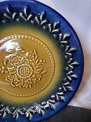 daska za plivanje od stiropora: Dekorativni tanjir 1920 do 1950g.original nemacka majolika. Deko — 6