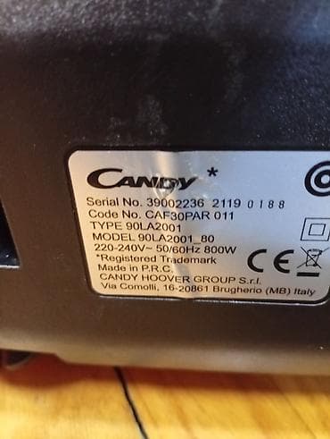 ventilator sa vodenom parom: Candy usisivač bez kese – Cyclonic Technology - Tip: klasični — 8