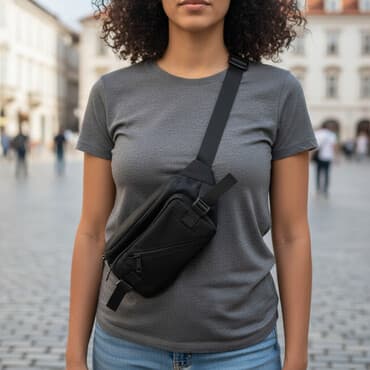 gucci kais original: Crna uniseks torbica za struk/rame (tzv. “fanny pack”/crossbody). - — 1