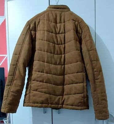 nike m: Muška zimska jakna, braon boje, prošivena i topla. - Materijal — 3