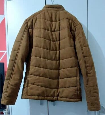 Pantalone: Muška zimska jakna – svetlo braon, prošivena - Kroj: kratka — 3