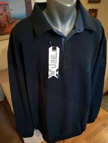 Coats and trench coats: Sweatshirt, 5XL (EU 62), color - Blue — 3