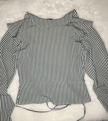 Women's Sweatshirts: Tanak gornji deo Beli sa zelenim straftama Vezuje se oko struja Nov — 5