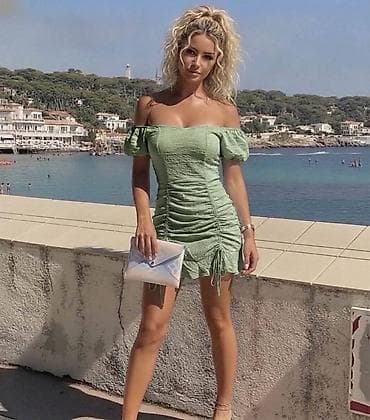 patrizia pepe haljine: SEZONSKO SNIŽENJE‼️‼️‼️ Letnja ženska haljina sa spuštenim ramenima i — 3
