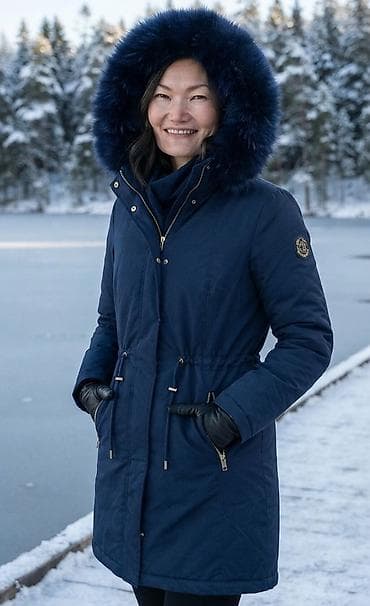 Zimska parka jakna – tamnoplava - Topla parka do sredine butine na lalafo.rs Zimska parka jakna – tamnoplava - Topla parka do sredine butine