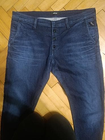 muške dukserice: Replay muške farmerke RBJ - Model: RBJ (kožni label na pojasu) - — 1