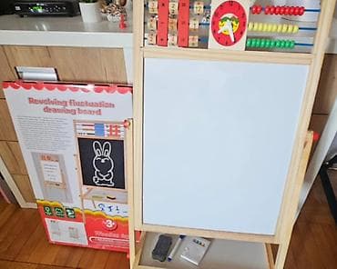 ranac kofer za decu: Velika dvostrana školska tabla edukativna igračka. Okreće se i  sa — 5