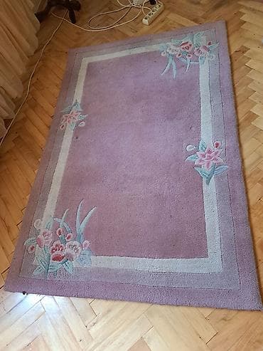 Ručno tufovani tepih sa floralnim motivima - Dimenzije (procena sa