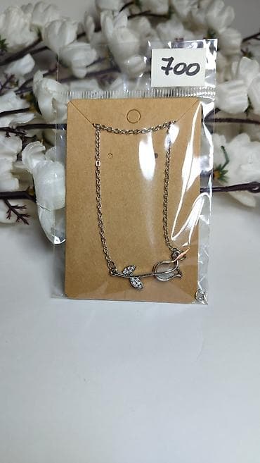 kofer za kvad: Ogrlica sa privjeskom „ružin cvet” - Materijal: legura metala u boji — 2