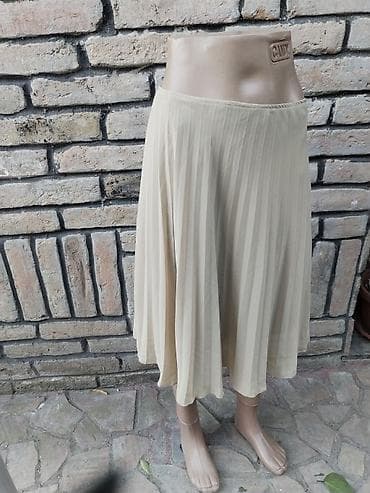 mona pantalone: Mona plisirana suknja – veličina L, kao nova struk poluobim 40,duzina — 4