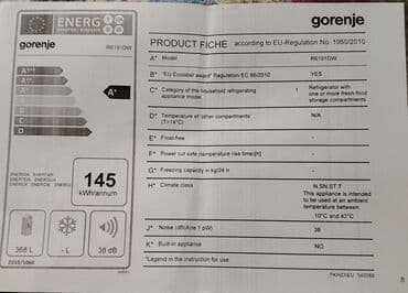 internet radio aparati: Double Chamber Gorenje, Used — 3