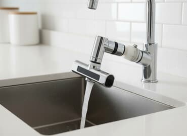 360° rotirajući nastavak za kuhinjsku slavinu – vodopad efekt, 4 moda — 1