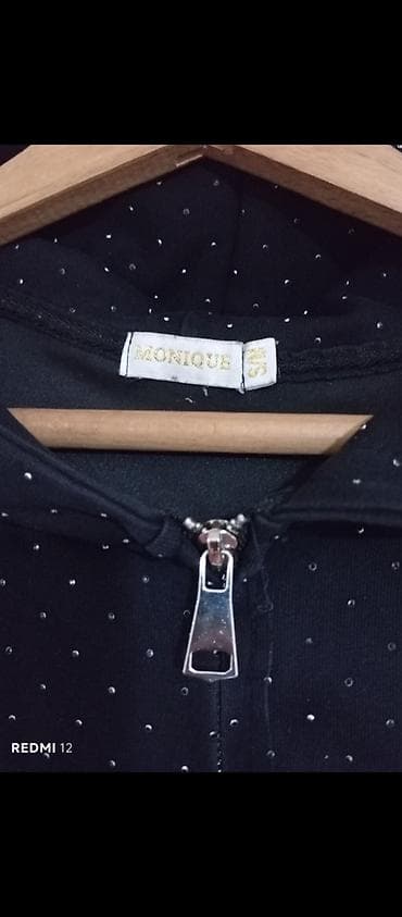 Women's Footwear: Monique komplet trenerke – crni set sa sitnim svetlucavim detaljima - — 4