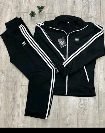 Crni sportski komplet (trenerka – gornji deo + donji deo) sa belim na lalafo.rs Crni sportski komplet (trenerka – gornji deo + donji deo) sa belim