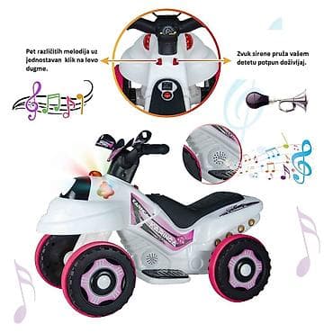vozila za decu: Motor Ant 6V – beli (šifra proizvoda: 30) Električni dečiji — 5