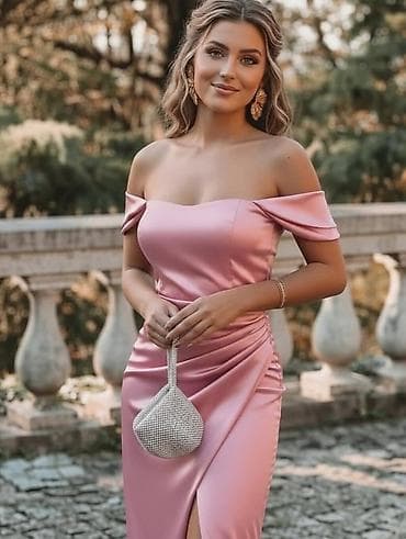 Svečane satenske haljine,dužina do poda,elegantan kroj koji prati