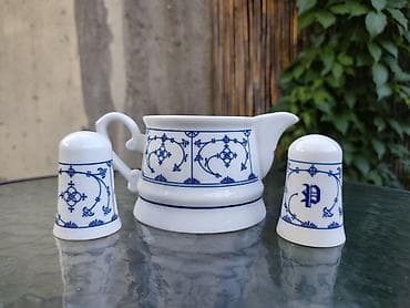 delimano servis nis: Porcelanski set za sto – Indisch Blau (MF Design) - Set od 3 dela — 1