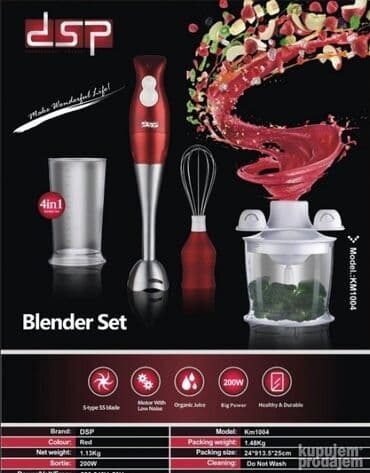 Blenderi, mikseri: DPS blender set 4u1 KM dinara Slim ergonomic shape and Stylish Design — 2